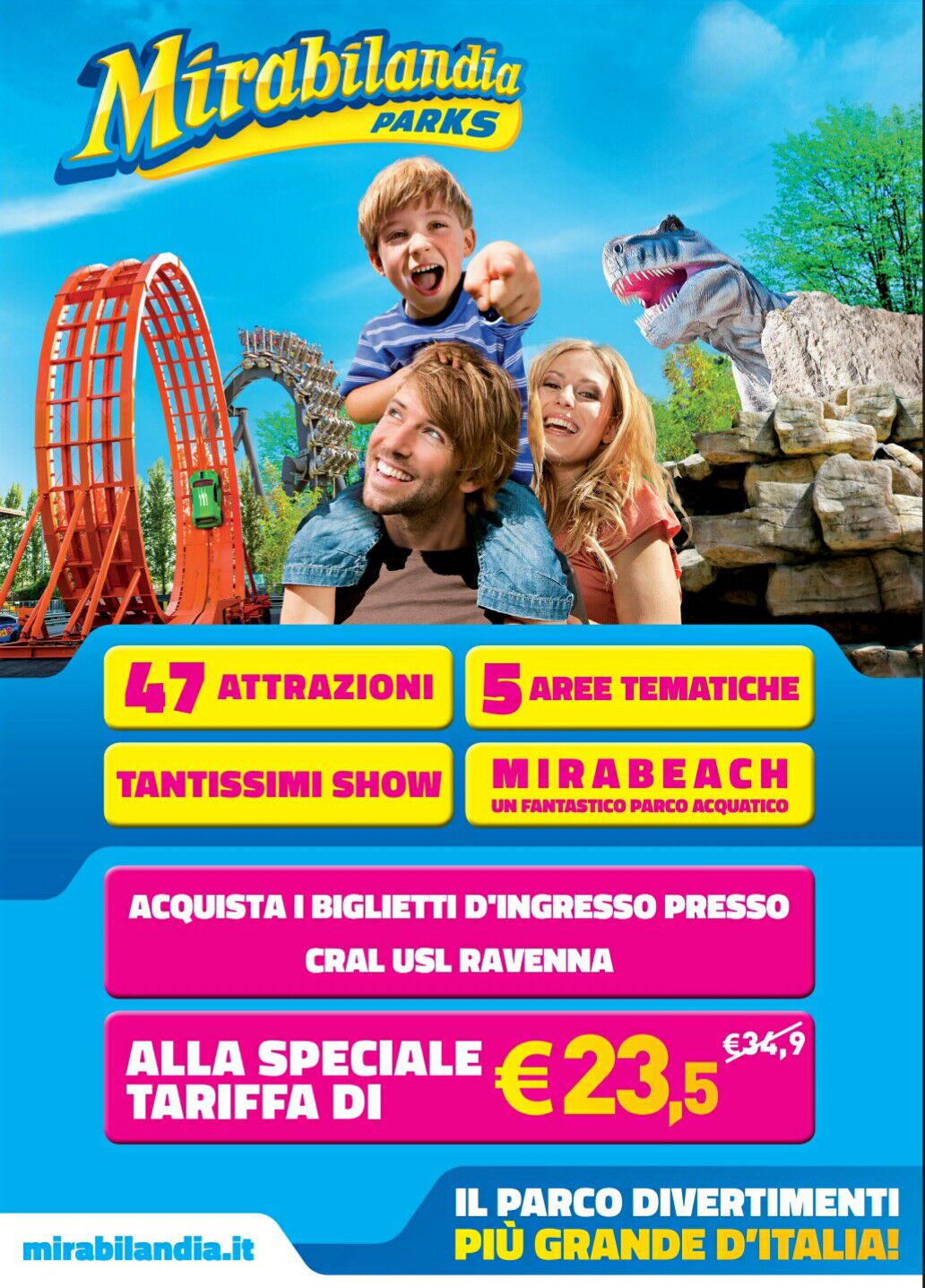 Biglietti in offerta per Mirabilandia Crald Ausl Ravenna