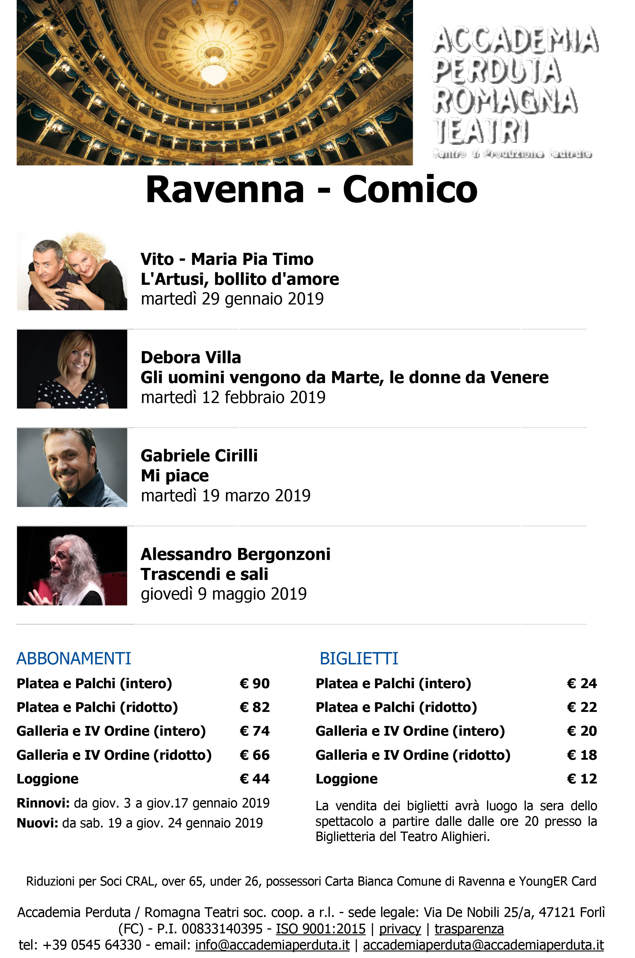 Microsoft Word - PROGRAMMA COMICO 2019