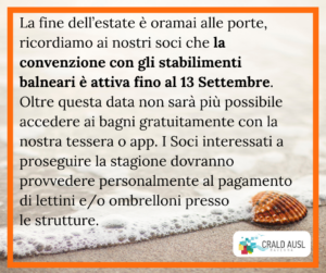 Fine convenzione Tessera Mare